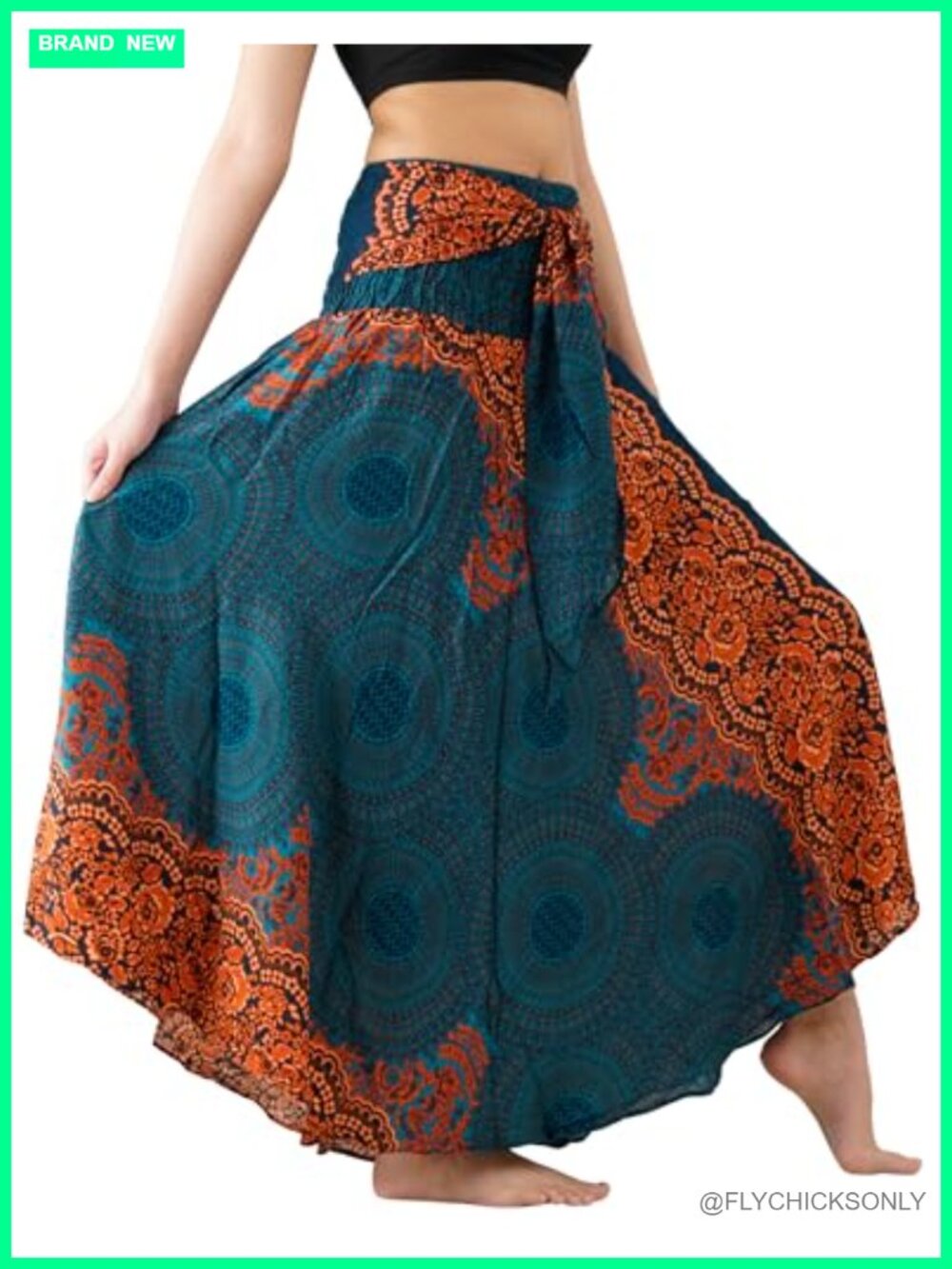 Women's Rayon Maxi Boho Skirt Asymmetrical High Low High Waist